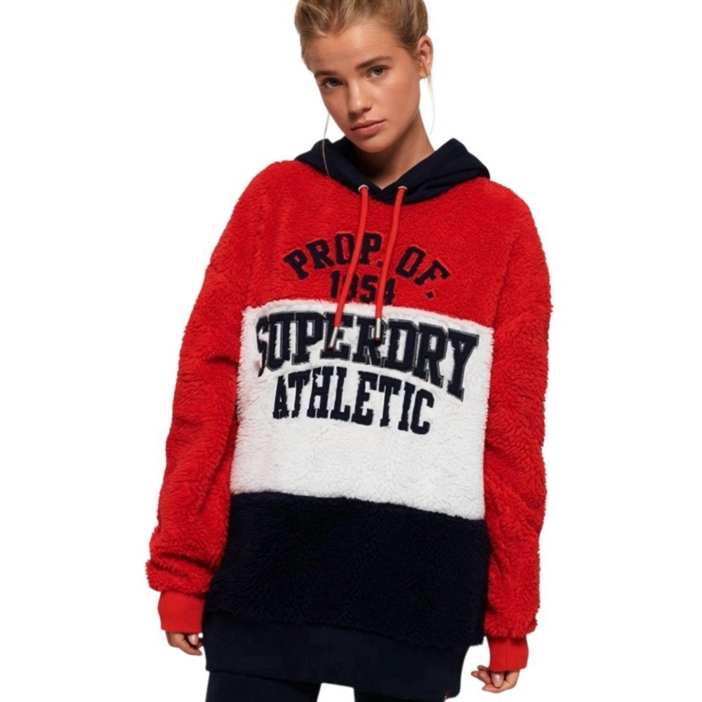 Superdry Blake Borg Hoodie Pullover Small Medium Streetwear Fleece